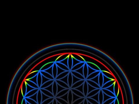 sacred geometry flower of life 3D background wallpaper phone