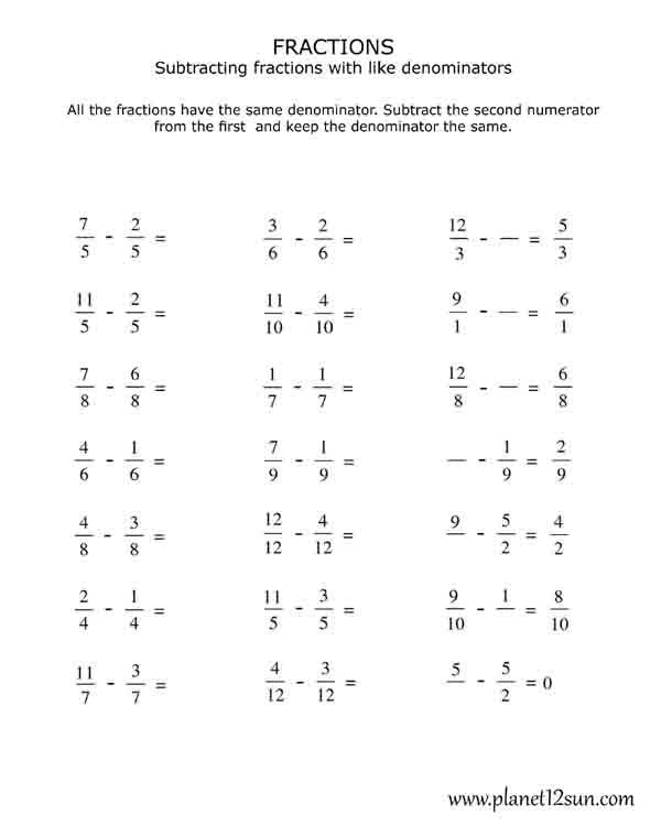 fractions